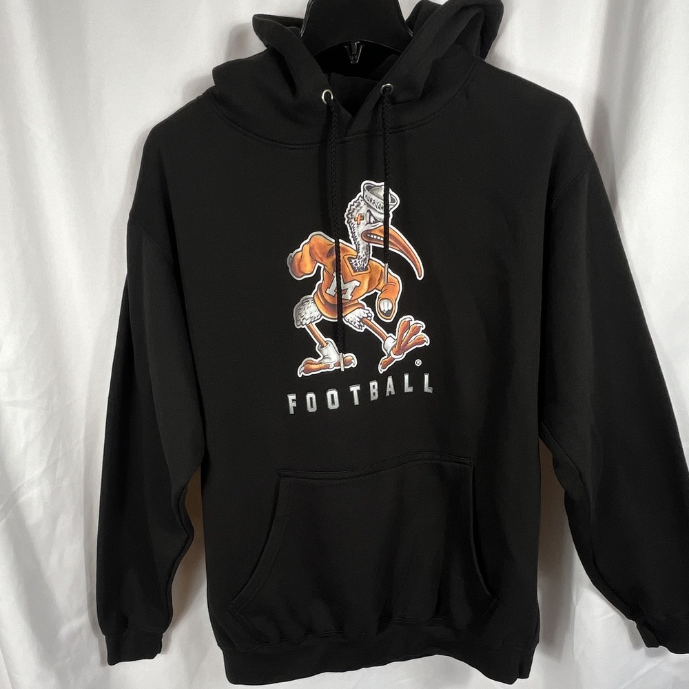 Fanatics Men's Black Miami Hurricanes Pullover Hoodie Size‎ Extra Large